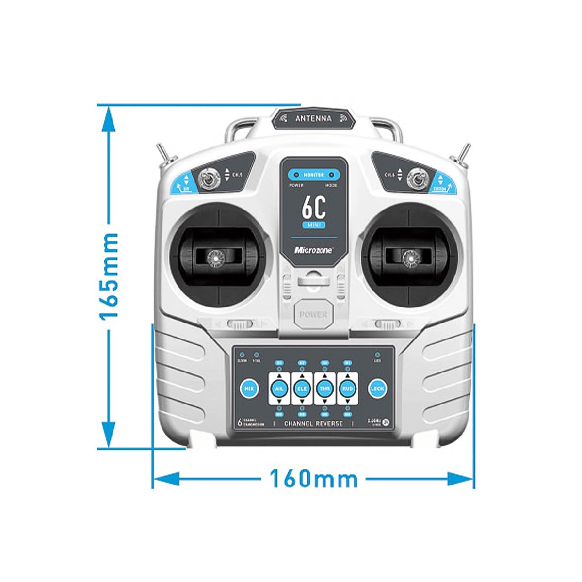 RC-Sender und -Empf?nger, RC-Controller und Empf?nger-Set, 2,4 GHz, 6 Kan?le, für FPV, RC, Racing, Quadrocopter, Auto, Boot, Hubschrauber – Modus, rechte Hand