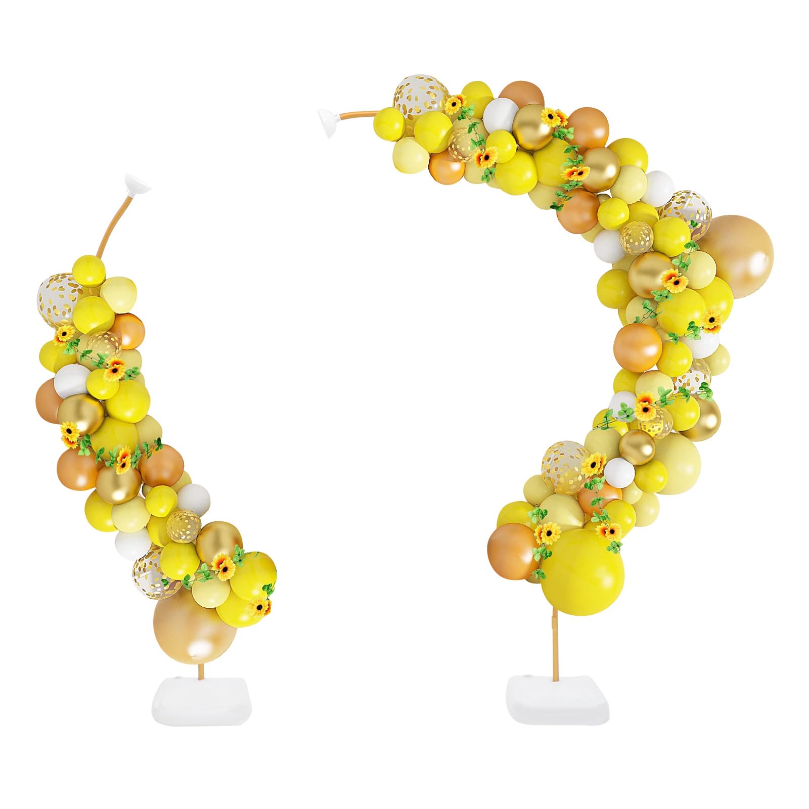 Juego de arco para globos, combinación libre en ancho y alto, soporte para arco de globos, con soporte y 2 bolsas de agua, decoración de fiesta reutilizable para bodas, cumpleaños, baby shower