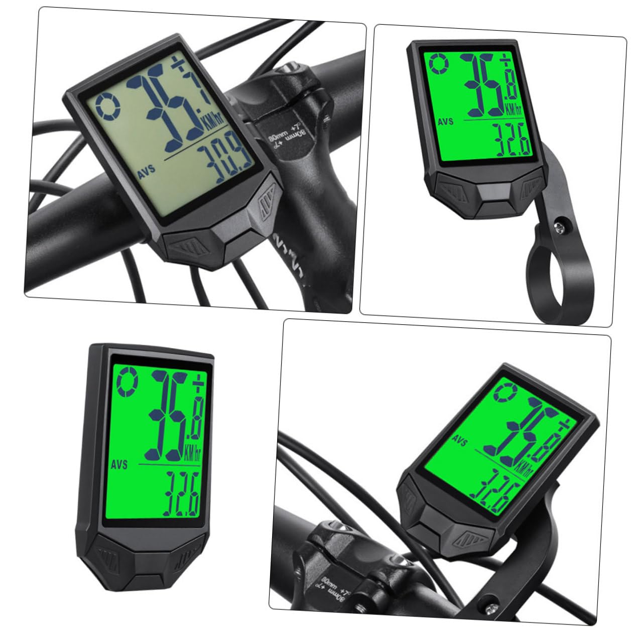 Toddmomy 3piezas Velocímetro Inalámbrico para Bicicleta Cuentakilómetros Luminous y Resistente Compatible Bicicletas De Carretera y Eléctricas