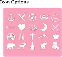 Vista 2 de Sweewind Mantas de bebé con nombre – Mantas personalizadas para recién nacidos para bebés niñas y niños – Regalos personalizados para bebés (iconos)