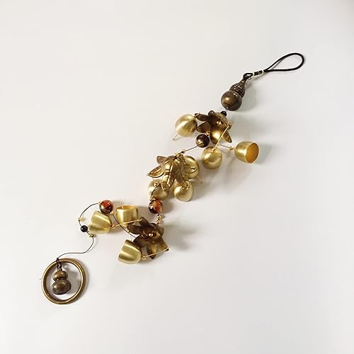 Miniatura 2 de Good Fortune - Botella de calabaza con cuentas de energía, campanillas de viento de aleación de cobre, 3 capas + 9 campanas para decoraciones al