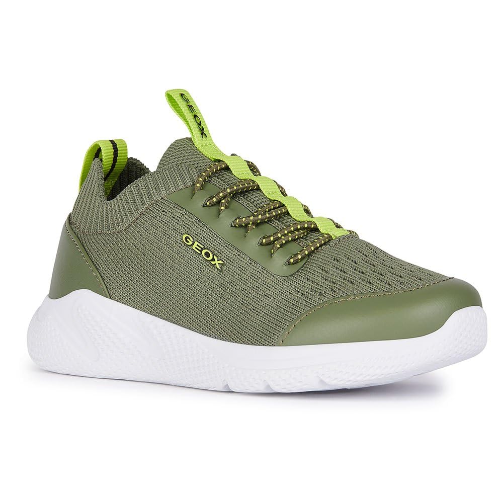 Geox J Sprintye Boy A Sneaker, Military Lime, 2.5 UK