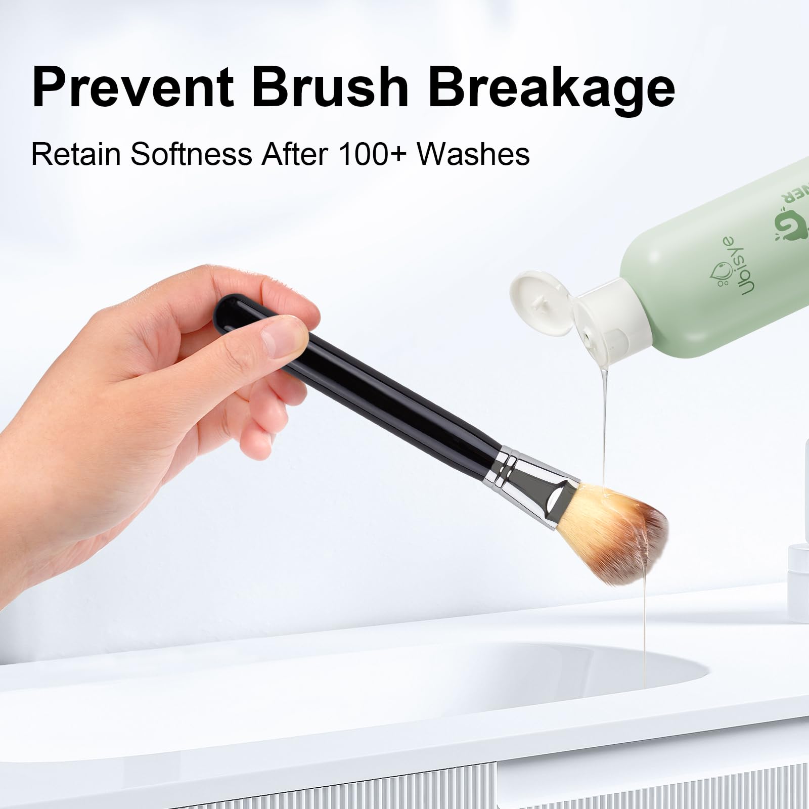 Ubisye Makeup Brush Cleaner, Make Up Brush Cleaner Solution, Makeup Cleaner Cleanser for Brushes & Sponges - Image 3