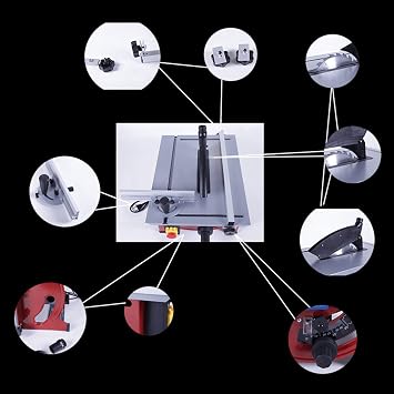 Sliding Woodworking Table Saw 210Mm 900W 4800R/Min Wooden DIY Electric Circular Saw Angle Adjustable 45° Skew Recogniton Saw Powerful, Compact Portable Bench Saw