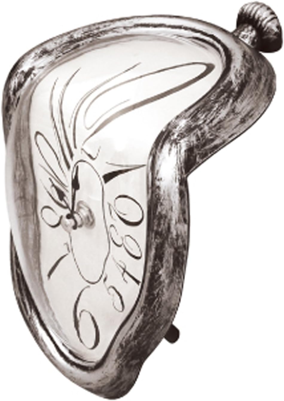 Melting Clock, Table Clock, Antique Silver, 54442
