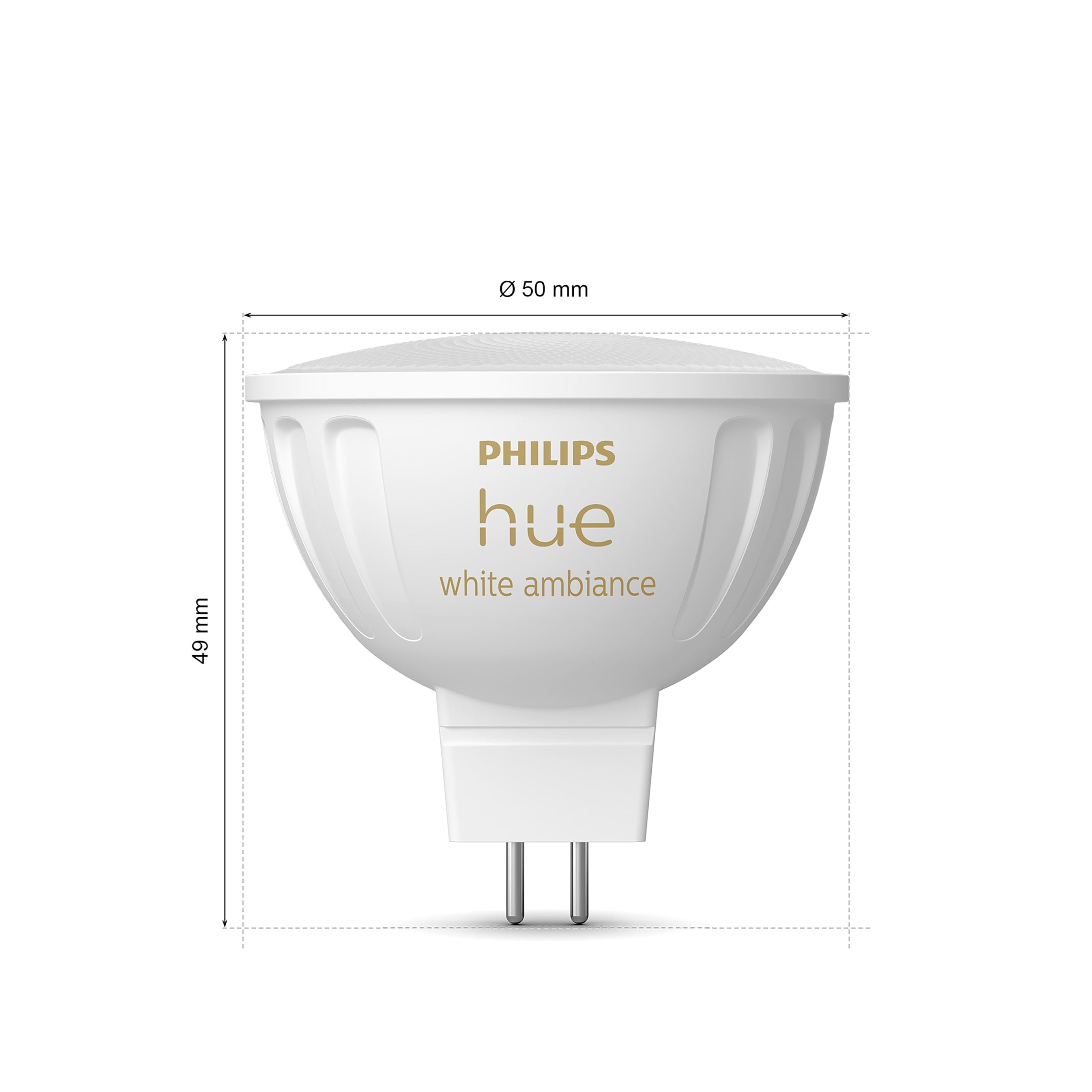 Philips Hue Vorteilspaket - GU5.3 - mit 4 Spots (MR16) - 12V - Weißes und Farbiges Licht - inkl. 1 Hue Dimmschalter - Hue White and Color Ambiance