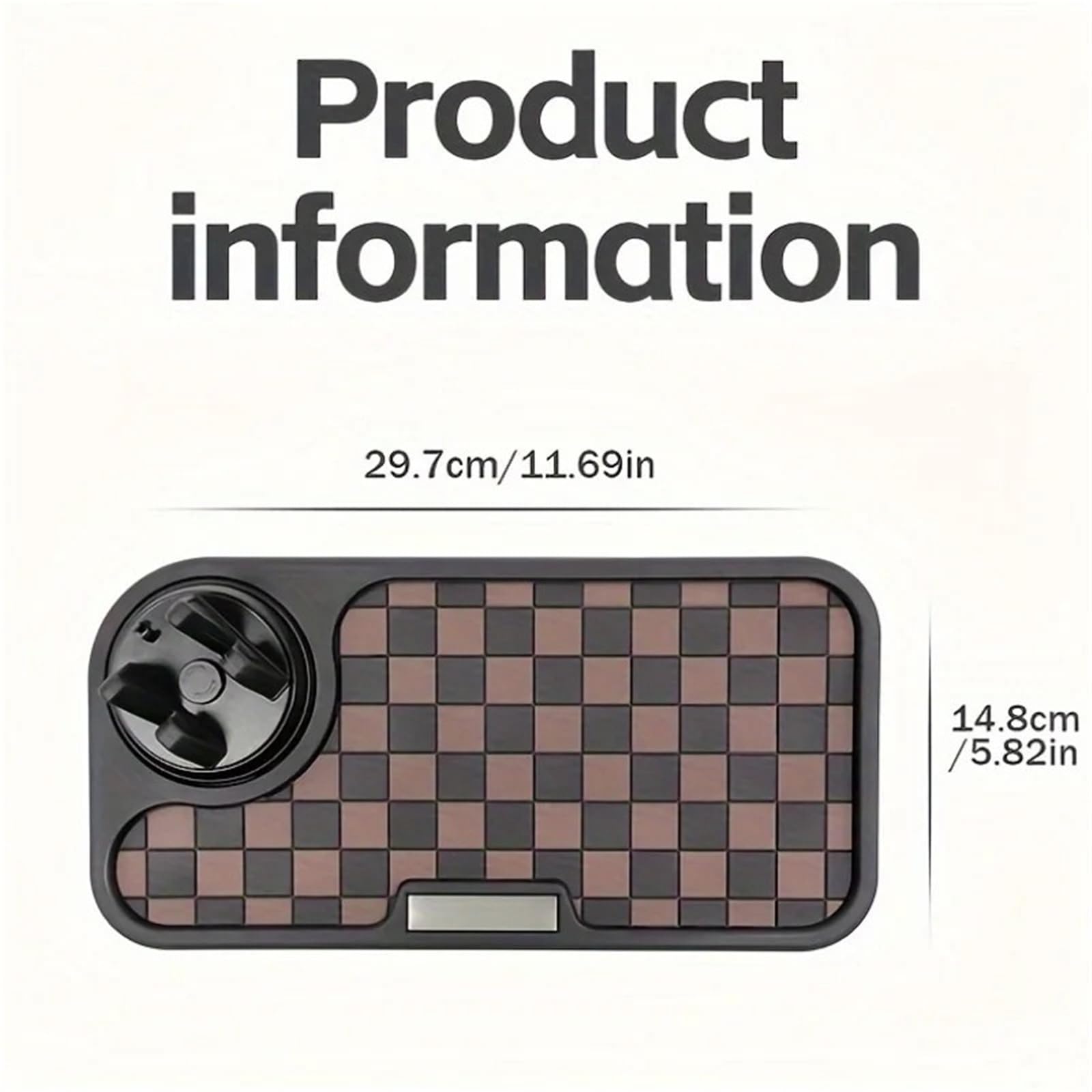 Auto-Anti-Rutsch-Pad, Armaturenbrett, Mittelkonsole, Anti-Rutsch-Matte mit drehbarer Telefonhalterung, PVC-Schlüsselaufbewahrungsmatte Für Auto