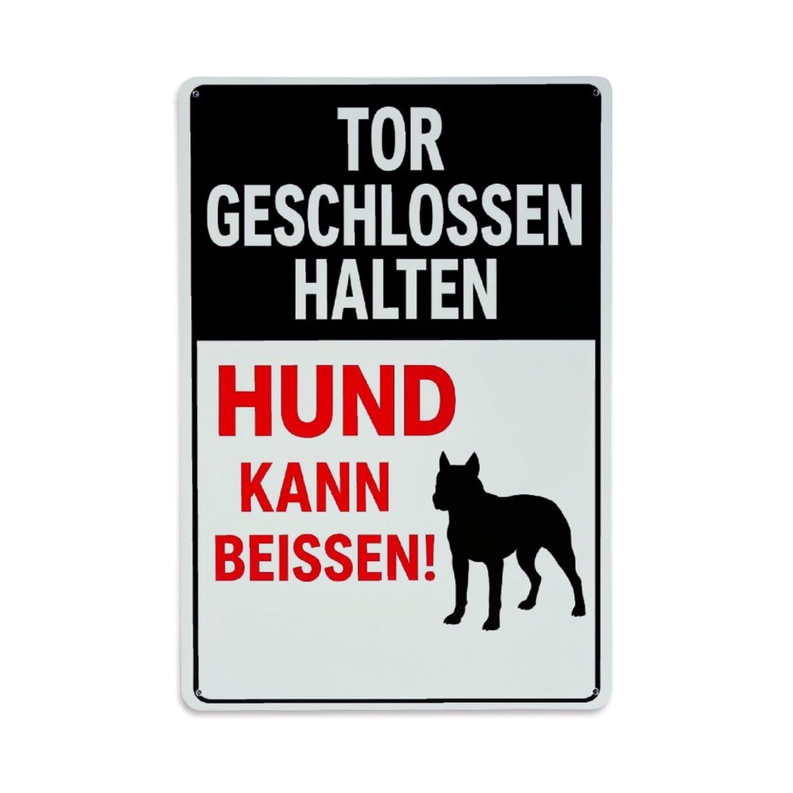 Jdfenggu Vintage Tor Geschlossen Halten Hund Retro Metal Tin Sign, Metal Poster For Bar, Home, Man Cave, Kitchen, Laundry Room Art Decor 8X12 Inch