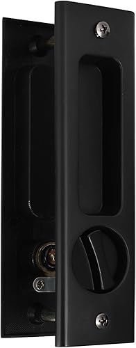 Juego de manijas de cierre de puerta corrediza de 6.3 x 1.8 pulgadas, juego de manijas de puerta corrediza de granero para baño, balcón, gabinete