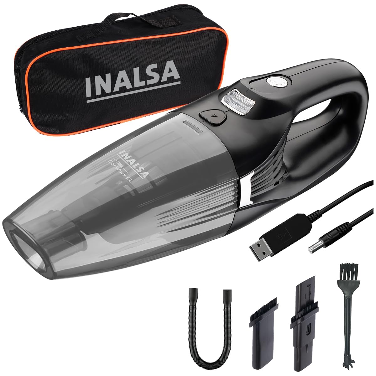 INALSA Cordless Vacuum Cleaner for Car & Home |Wet & Dry Vacuum Cleaner|Strong Suction |HEPA Filtration|USB Rechargeable| Wireless Vacuum Cleaner |Handy Vacuum Cleaner(Free Carry Bag) Carworx CL INALSA Cordless Vacuum Cleaner for Car & Home |Wet & Dry Vacuum Cleaner|Strong Suction |HEPA Filtration|USB Rechargeable| Wireless Vacuum Cleaner |Handy Vacuum Cleaner(Free Carry Bag) Carworx CL