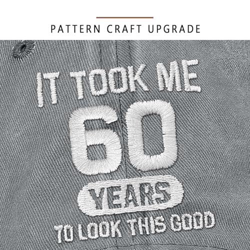 Image of 60th Birthday Gifts for Men Women 60 Year Old Gifts Decorations Took Me 60 Years to Look This Good Washed Cotton Hat