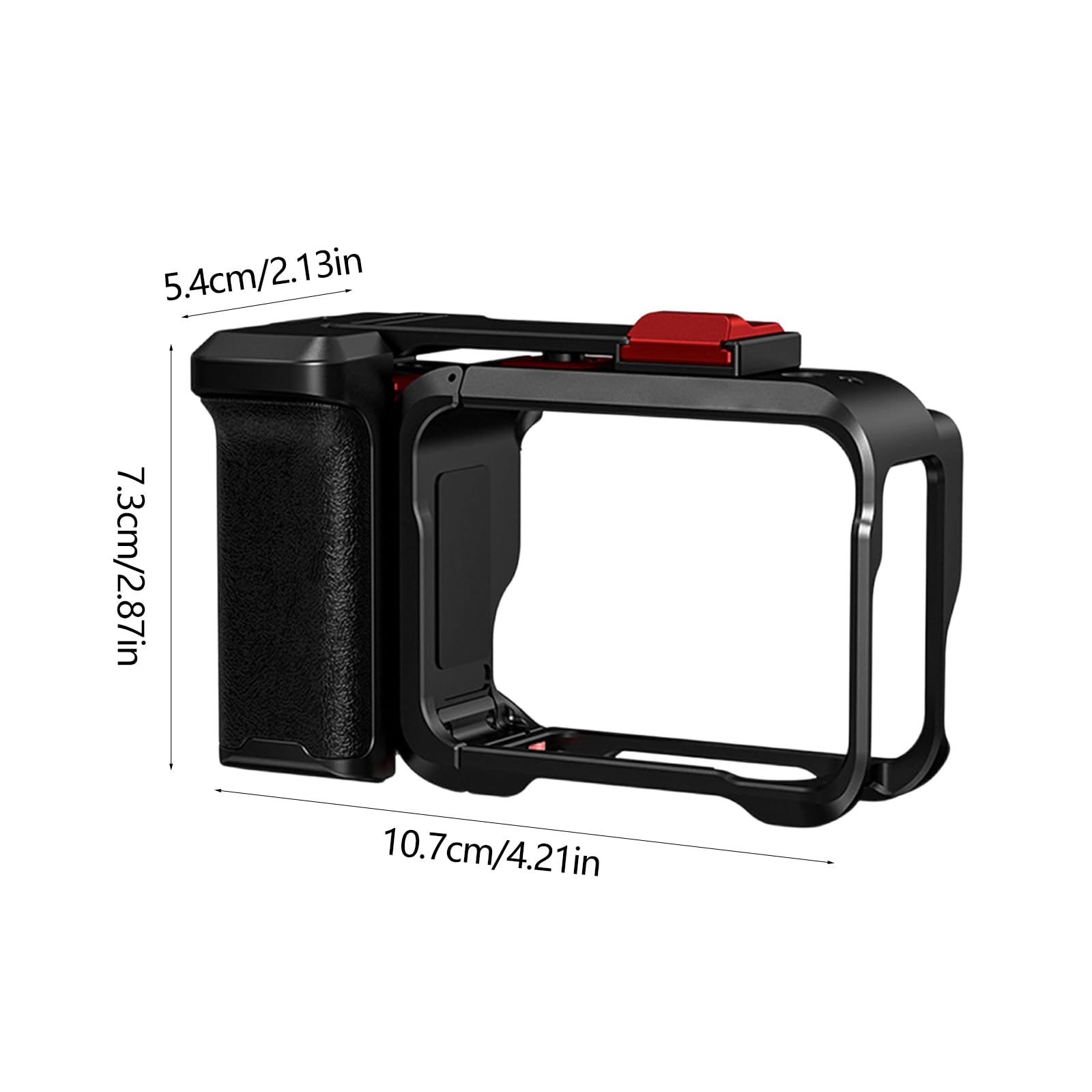 Impugnatura ergonomica antiscivolo per action camera Sgancio rapido per fotografia Maniglia in alluminio stabilizzato con sgancio rapido per vlogging viaggio e riprese