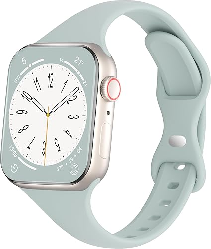 DYKEISS Correa deportiva de silicona delgada compatible con Apple Watch Band de 1496 pulgadas 1575 pulgadas 1654 pulgadas 1654 pulgadas 1732