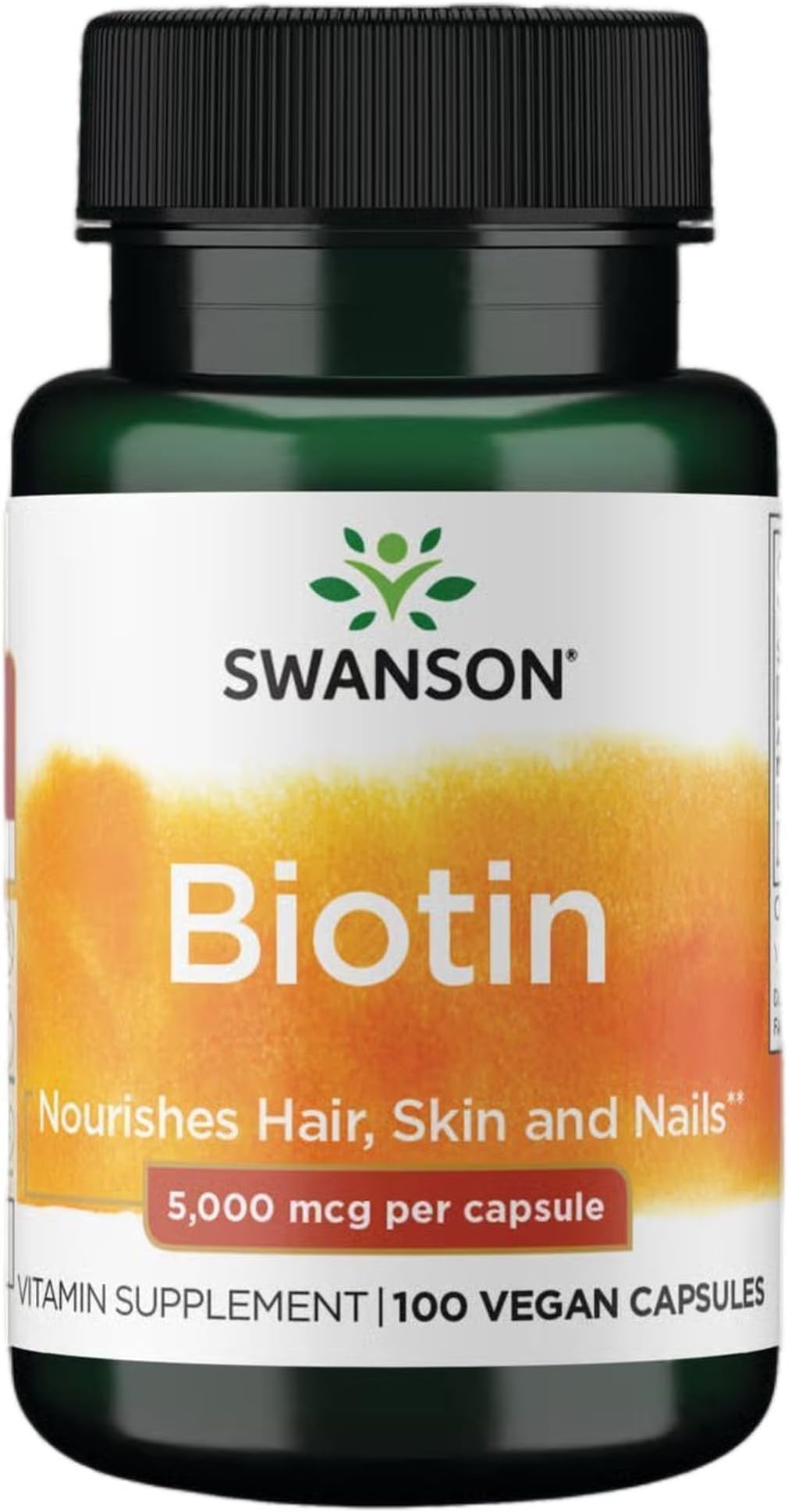 Swanson Biotin Vitamin B7 5000 mcg 100 Capsules