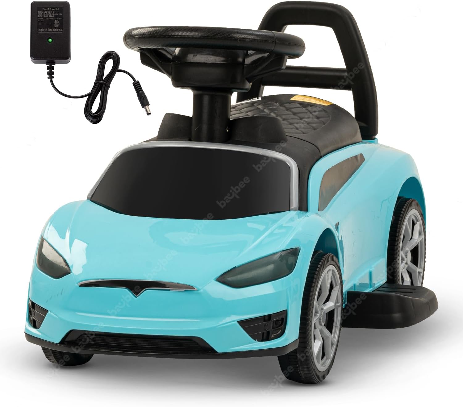 Baybee Electric Battery Operated Car for Kids, Push Ride on Toy with Music & Light Racing Baby Big Car Rechargeable Battery Ride on Car for Kids to Drive 1 to 3 Years Boys Girls (Ride Blue)