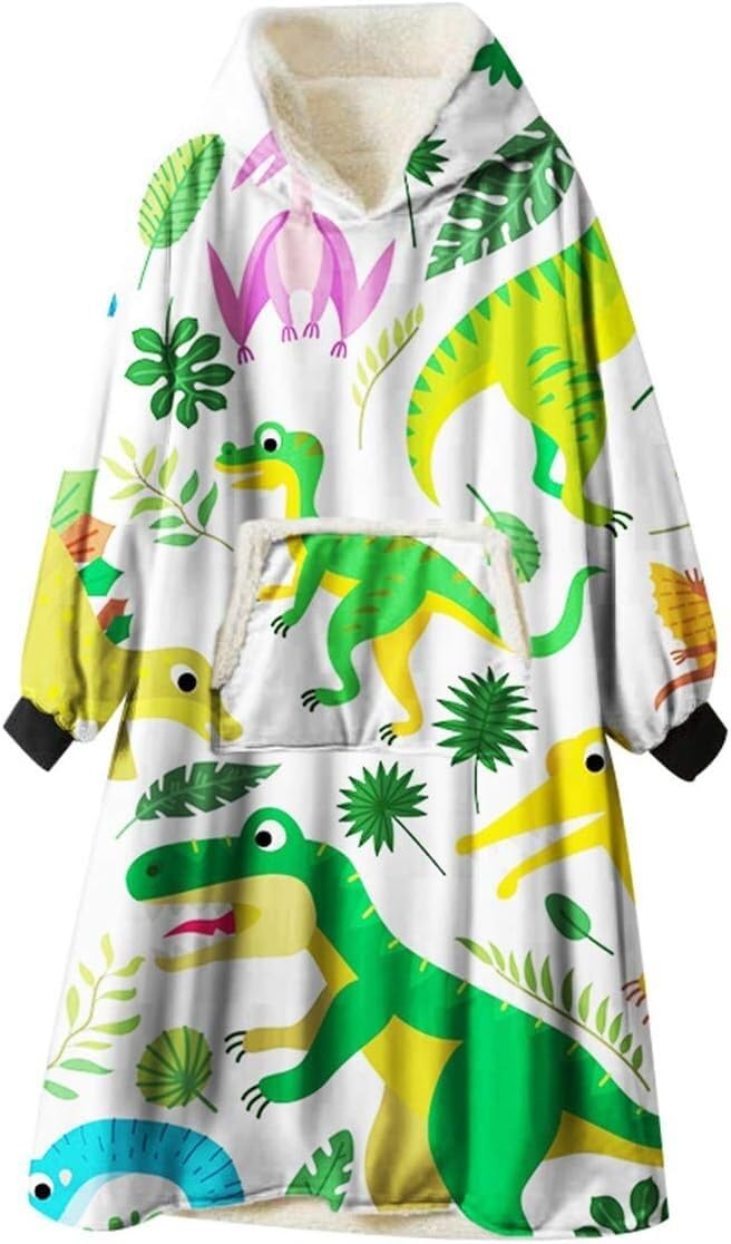 Manta con capucha de dinosaurio oversize para adultos y adolescentes