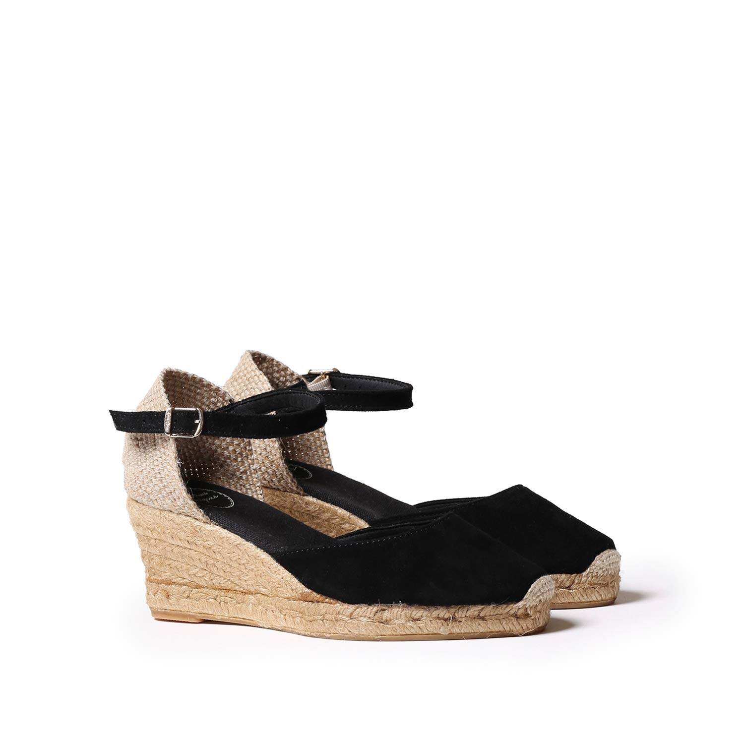 TONI PONS Lloret-5 - Espadrille compensée pour Femmes dans des Tons Unis de en Daim.
