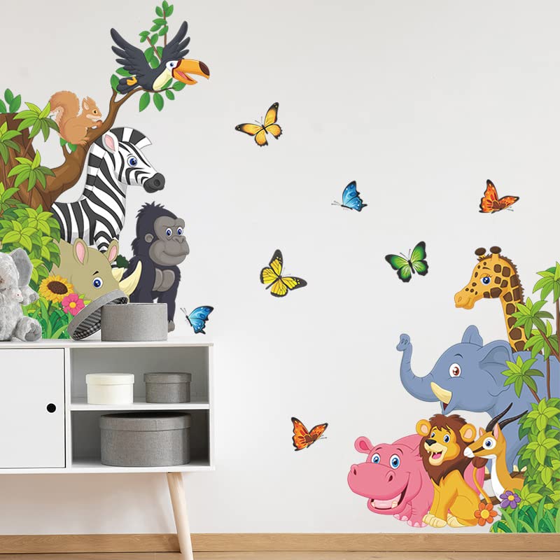 COVPAW® Wall Stickers Animals Zoo Jungle Forest Kids Nursery Baby Room  Children's Room Girls Home Decor Wall Decals C269