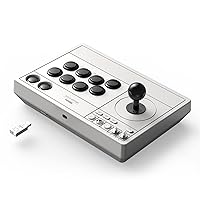 Vista 2 de 8BitDo Wireless Arcade Stick for Xbox Series XS, Xbox One and Windows 10, Arcade Fight Stick with 3.5mm Audio Jack - Officially Licensed (White)