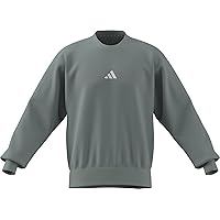 adidas Homme Essentials FEELCOZY Fleece Sweatshirt, Wonder Sage/White