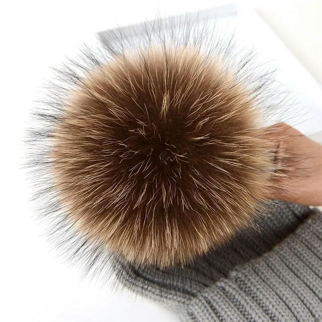 2 Pompon In Pelliccia Sintetica Di Volpe, Grandi 15 Cm, Per Cappelli, Borse E Sciarpe, Fai Da Te, Marroni