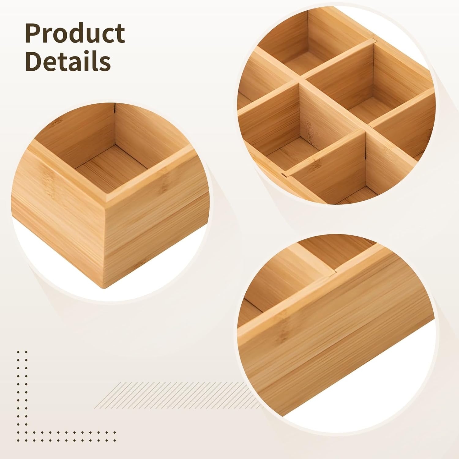 Tea Bags, Coffee Pods, Sugar Packets, 6 Compartment Storage, Wooden Tea Bag Organizers 2 Pcs, Hot Tea Bag Holder Boxes, Office & Kitchen Organization, Ideal for, 9.4 X 6.5 X 2.5