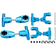 4PCS Aluminum Alloy Front Upper & Rear Upper Suspension Arms Kit Adjustable Swing Arm Set Compatible with Tamiya TT02 1/10 RC On Road Touring Car Upgrade Parts