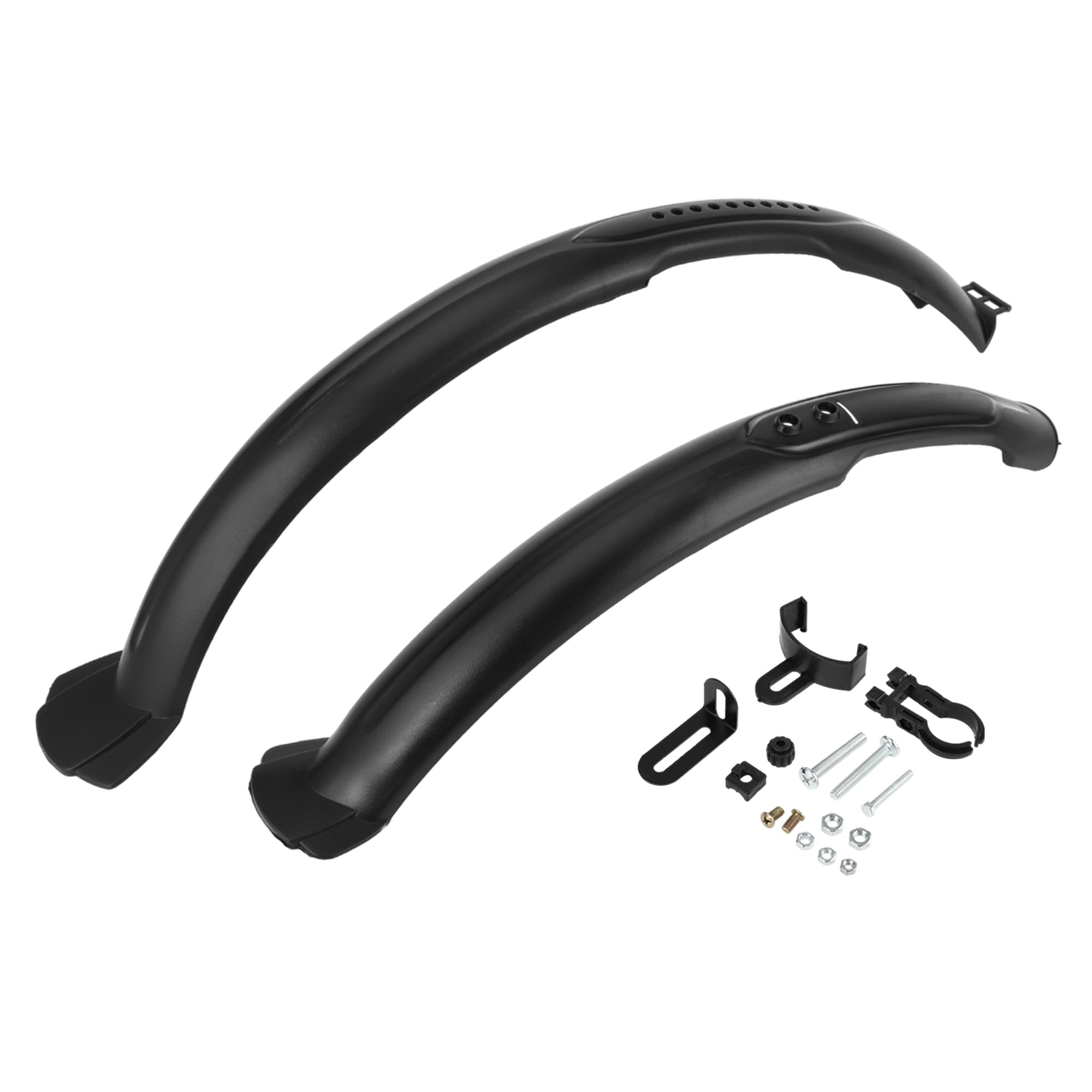 A ABSOPRO Parafanghi per Bicicletta Universali Nero 1 Set Ciclismo Plastica