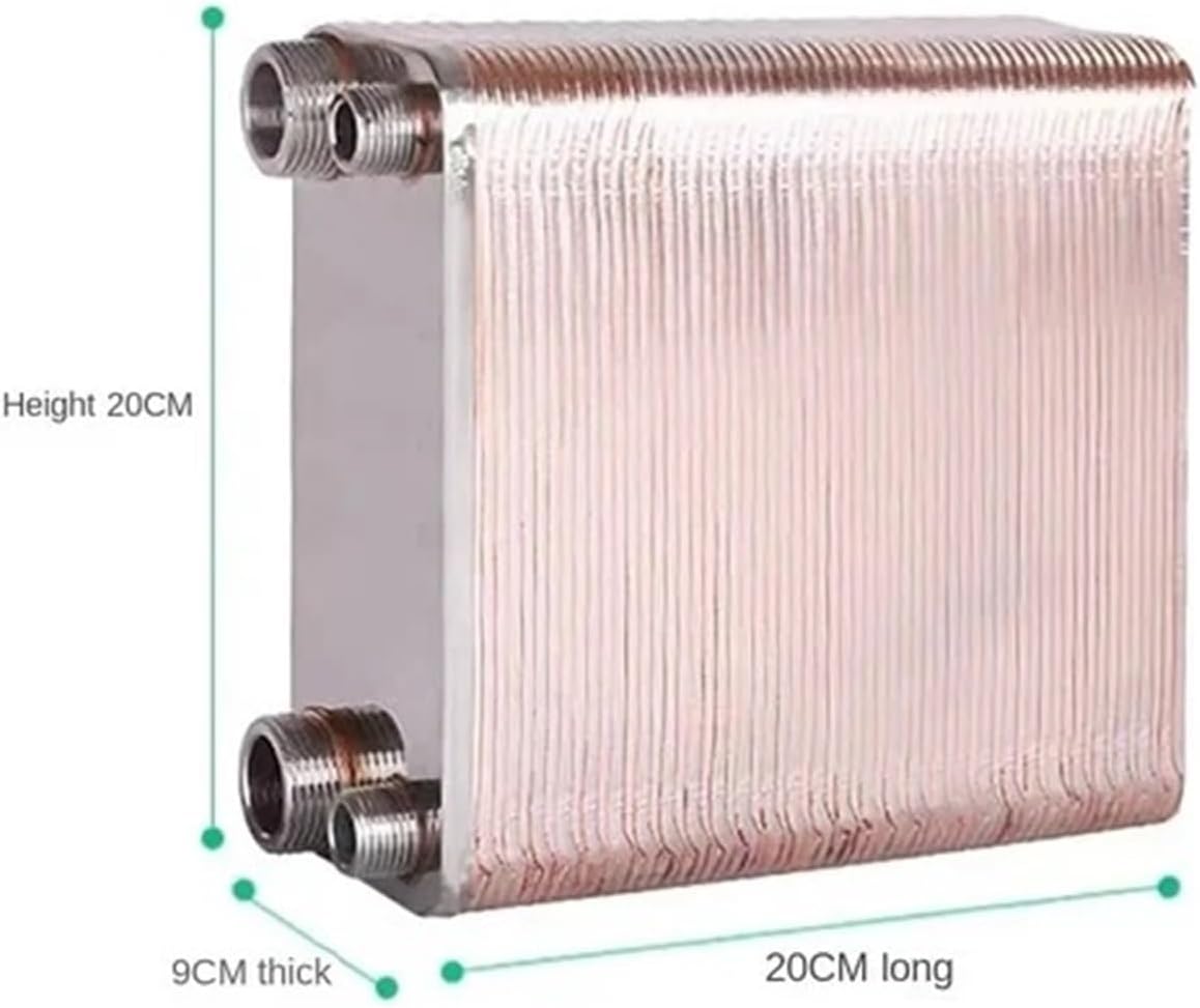 60 Plates Plate Heat Exchanger Water Beer Wort Chiller Cooler 304 Stainless Steel(Same side)