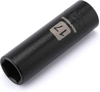 MIXPOWER 1/2-Inch Drive Deep Impact Socket, 17 mm, CR-V, Metric, 6 Point, Deep