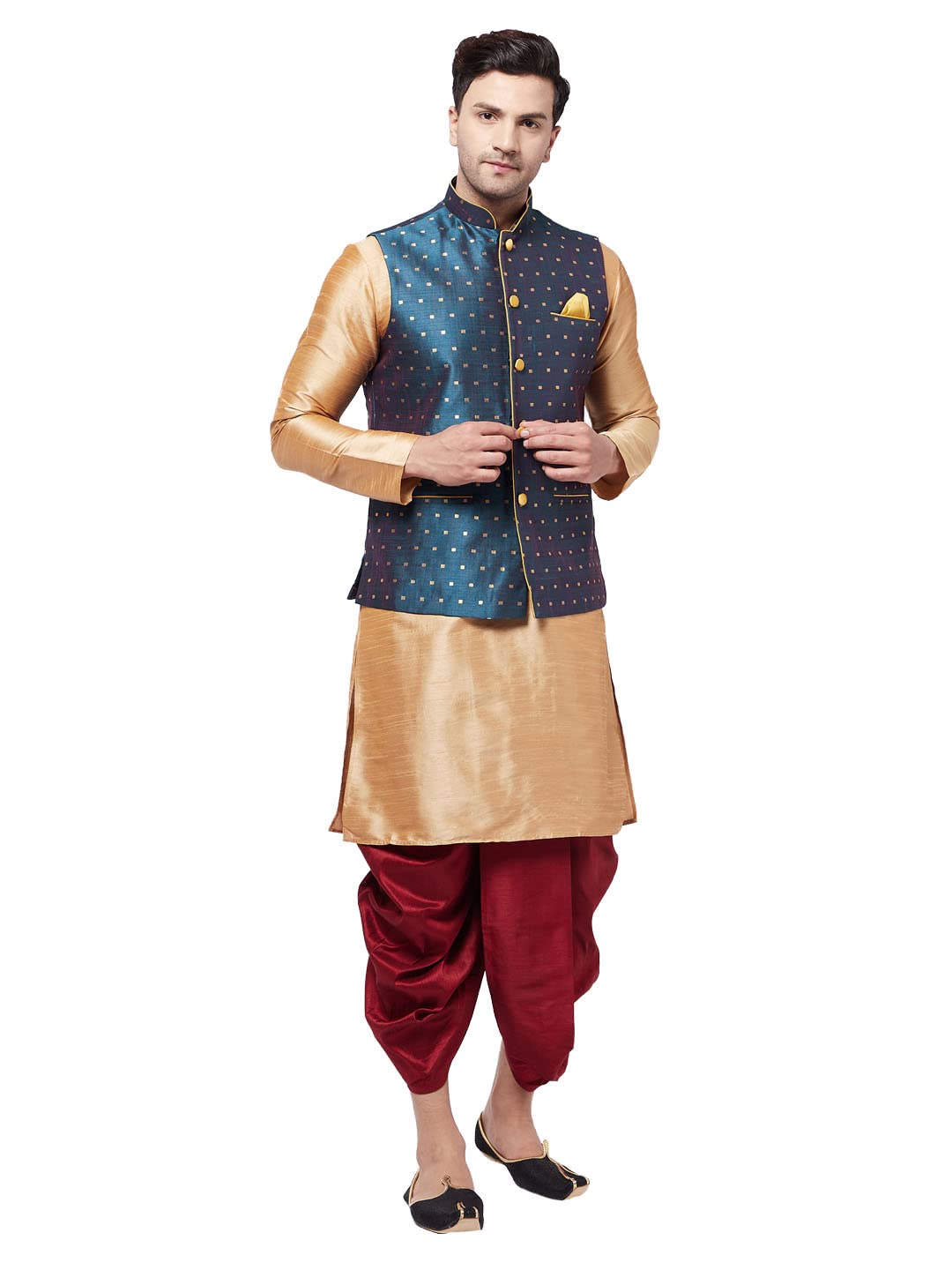 vm Men Jacket, Kurta and Dhoti Set-picture-32