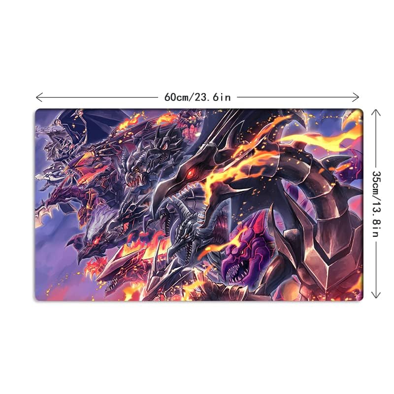 Tappetino Da Gioco Per Carte Yu-Gi-Oh! Con Blue-Eyes White Dragon & Dark Magician, Incluso Sacchetto