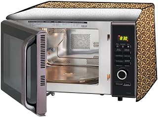Stylista PVC Microwave Oven Cover for Samsung 21 L Convection CE76JD-B/XTL, Packed Pattern Yellow Price In India