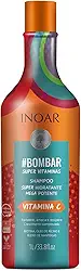 Inoar, Bombar, Shampoo Fortalecedor, Crescimento e Hidratação Diária, Biotina, Vitamina C e Blend de Manteigas, Vegano – Para Todos os Tipos de Cabelos, 1L