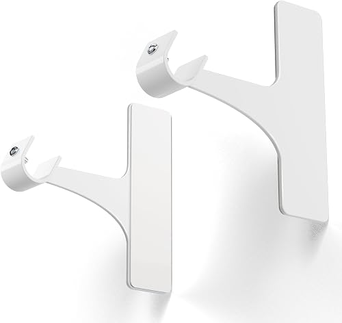 Support Tringle Rideaux Sans Perçage pour Coffre Volet Roulant - Fixation Autocollante, Convient aux Barres 19-28 mm, Lot de 2, Métal Résistant, Installation Facile - 7