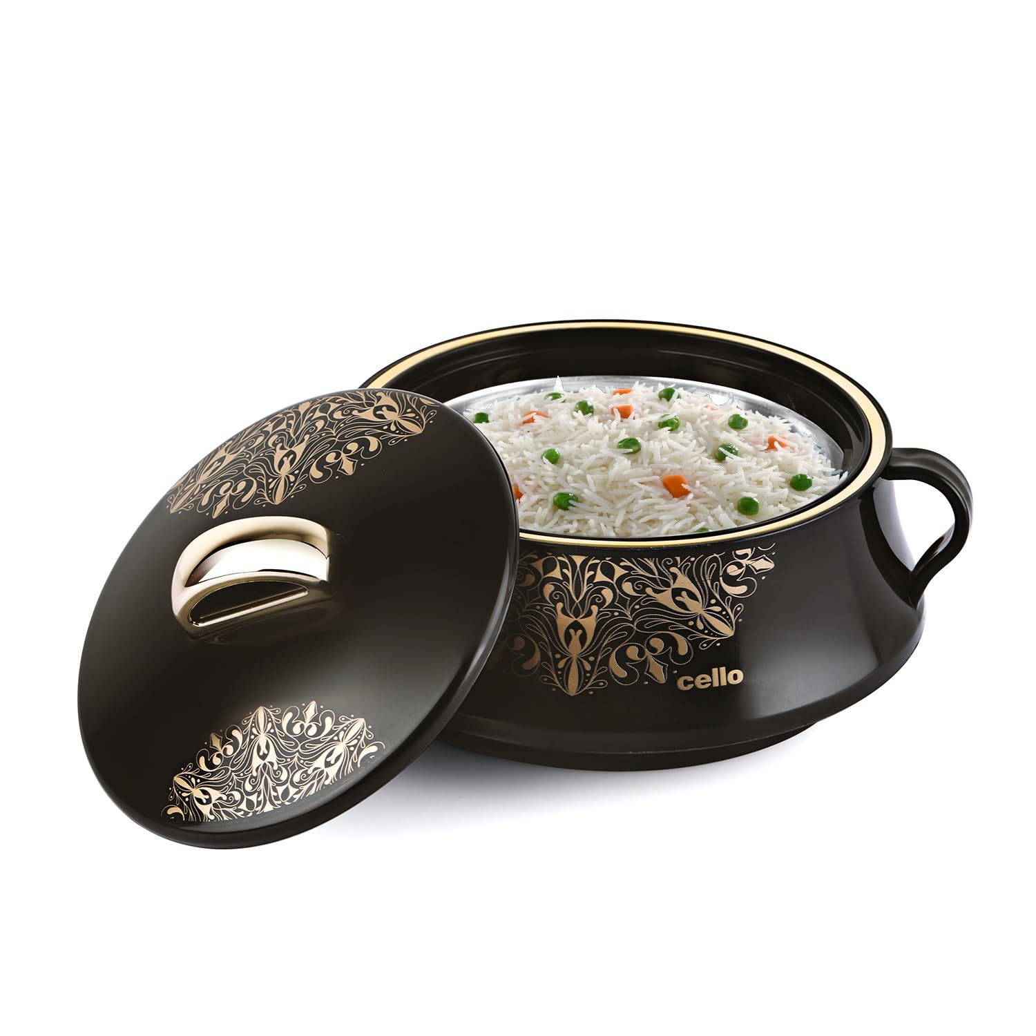 CELLO Midas Insulated Inner Steel Casserole for Roti, 1500ml, Black | Hot Box for Kitchen | Hot Pot for Home| Chapati Box | Locks in The Cold & Heat for Long | Serving Bowl with Lid |-image-29
