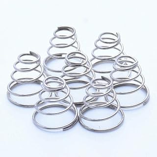 KTS 5Pcs 304 Stainless Steel Tower Springs Conical Cone Compression Spring Taper Pressure Spring Wire Diameter 1mm - (Length: 1x10-20x42x9mm)