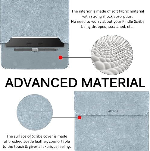 Miniatura 3 de Miimall Funda compatible con Kindle Scribe 2022, de cuero de alta calidad, funda protectora de cuero para Kindle Scribe de 10.2 pulgadas (versión