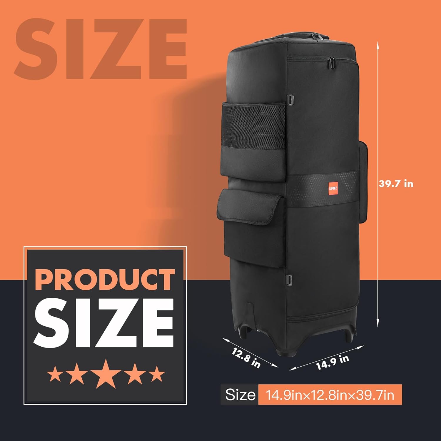 Speaker Case Compatible with JBL PartyBox 1000,Bottomless Speaker Dust Cover Storage Bag Fits for JBL PartyBox 1000 for Outdoor Travel,Portable Cover Only(Without Wheels and Pull Rod) - Image 2