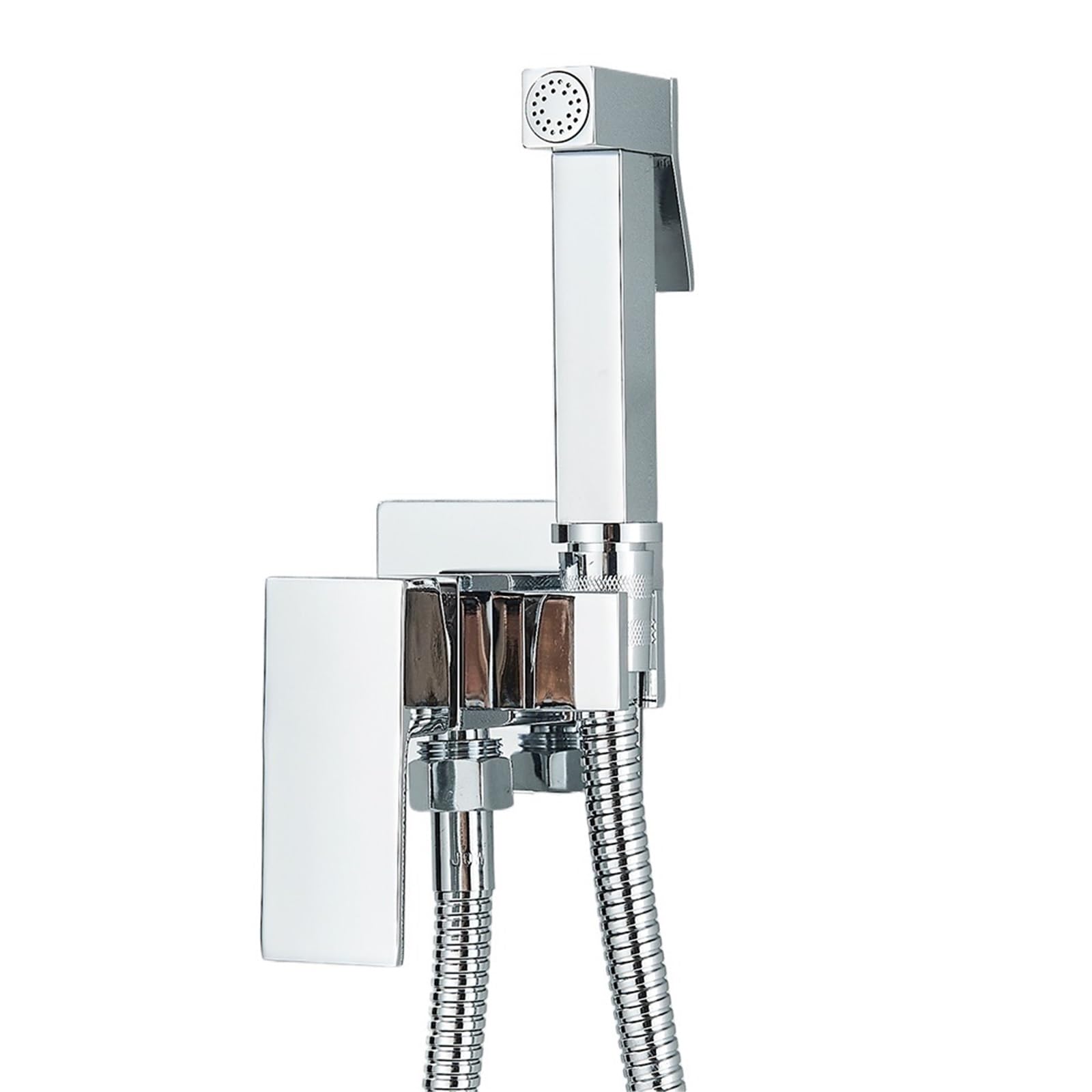 ZYCHSJXA Bidet Toilet Sprayer Faucet Brass Ducha Higienica Hot Cold Water Mixer Tap Faucets(Chrome)