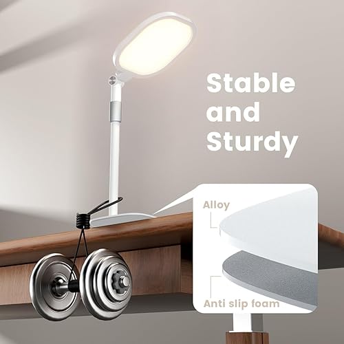 Miniatura 6 de Iluminación de videoconferencia blanca para reuniones de zoom, anillo de luz para escritorio con soporte flexible