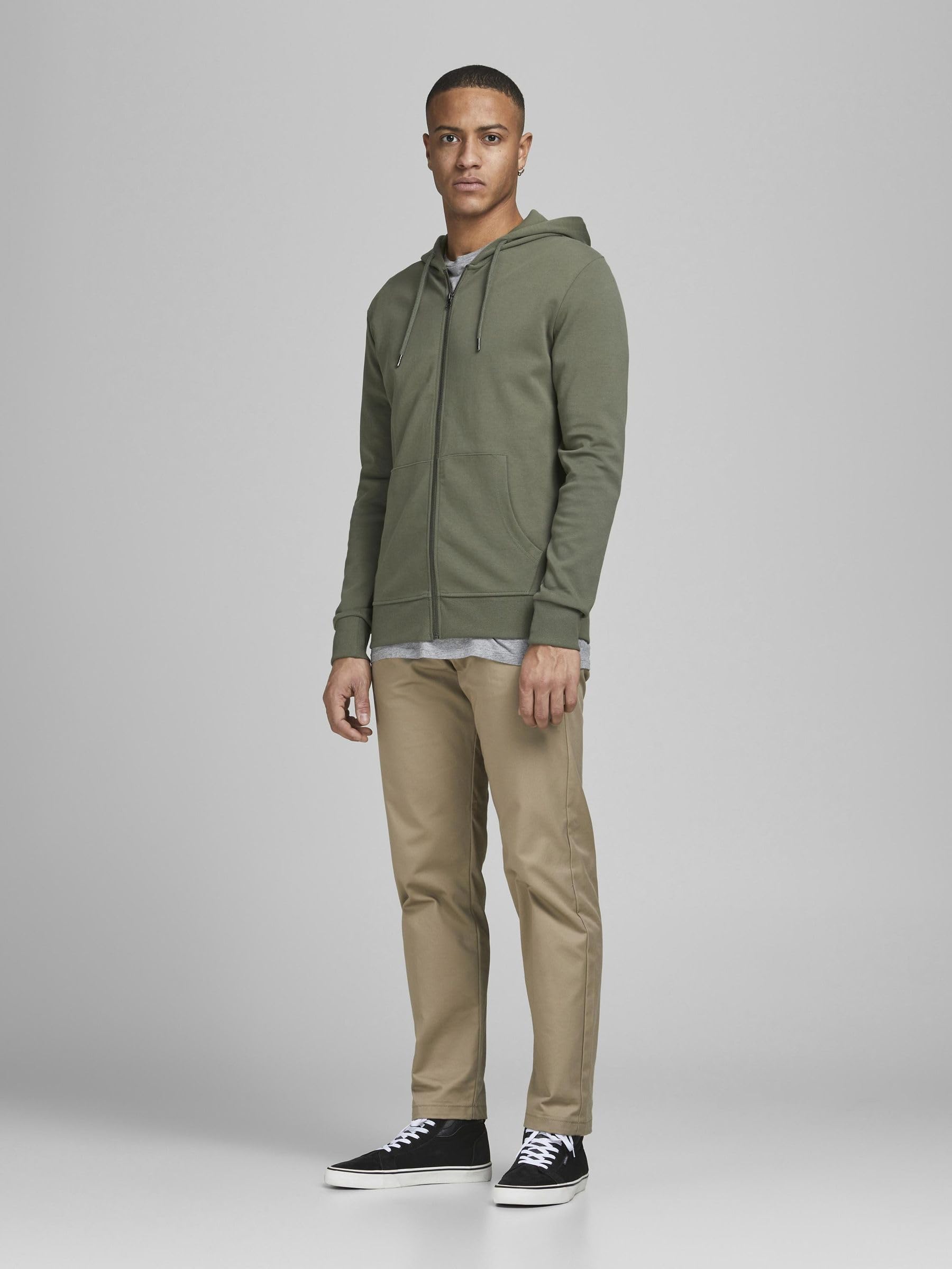 JACK & JONES Mens Basic Zip Hood