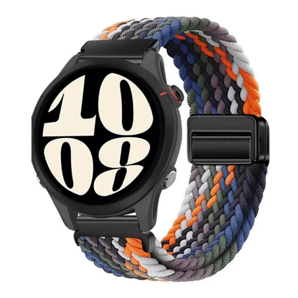 22mm Band for Amazfit Bip 6/Bip 5/Unity/GTR 4/3/3 Pro/2/2e/47mm/Pace/Stratos 2/2S/3/Balance 46mm Braided Replacement Strap Elastic Nylon Strap