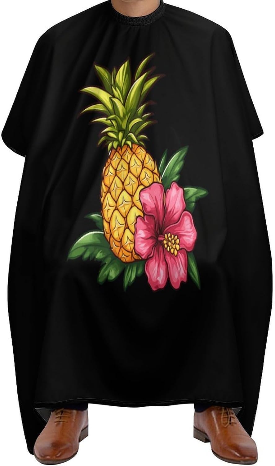 Pineapple Flowers Hawaii Barber Cape Professional Hair Cutting Apron Hairdresser Cape for Men Women