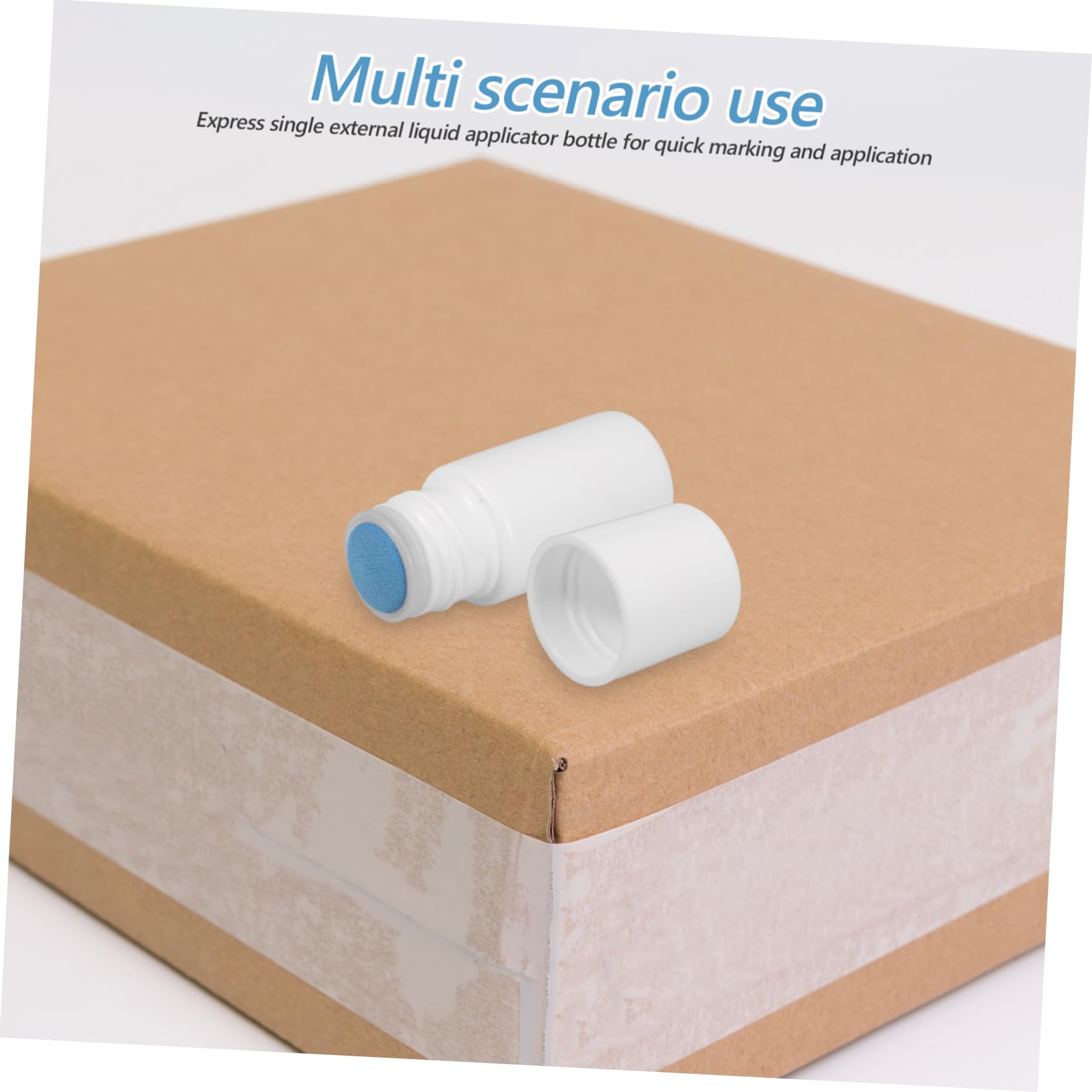 HEALLILY 6 flaconi vuoti con applicatore in spugna per liquidi, riutilizzabili, colla e per capelli, design compatto, ideale per viaggi, applicazione uniforme con plastica