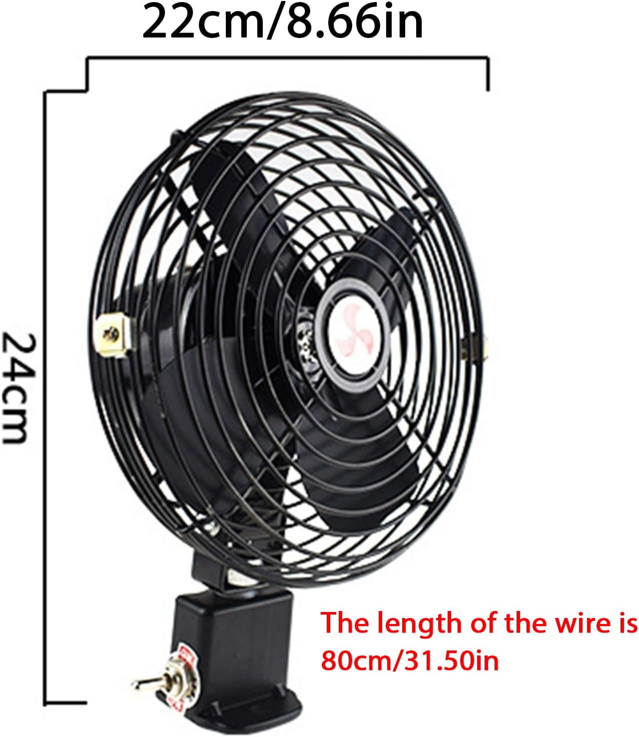 Heavy Duty 12V 24V Vehicle Ventilation Fan Quiet Operations Power Saving Design For Trucks Boats Truck Bus Cooling