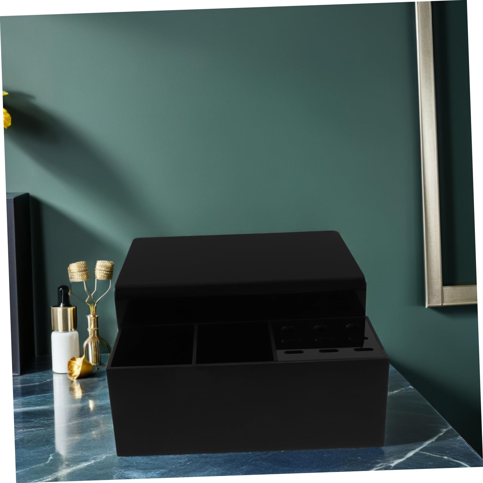 POPETPOP Organizador de Almohadilla para Pestañas Ergonómico y Desmontable con Soporte para Herramientas de Extensión Almacenamiento Estable para Salón y Profesional o Doméstico