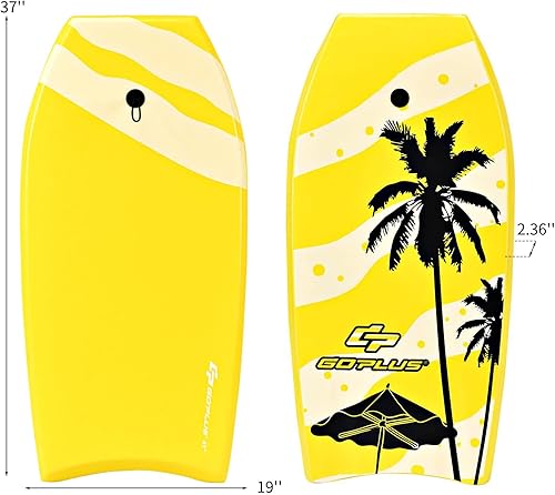 Miniatura 5 de Happytools - Tabla de surf ligera de 3741 pulgadas con correa de muñeca, núcleo de EPS, cubierta XPE y parte inferior deslizante de HDPE para playa,