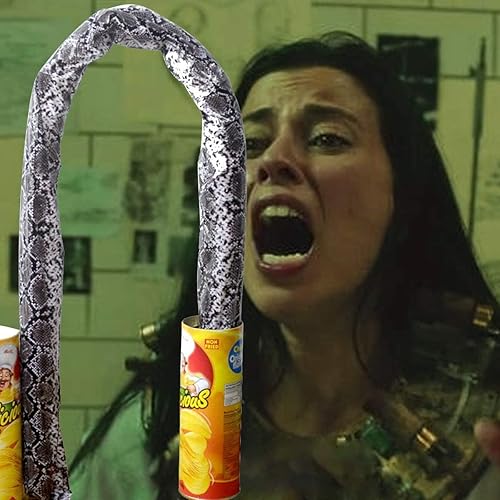 Miniatura 5 de Blppldyci El juguete de serpiente de papas fritas puede saltar de primavera regalo del día de los inocentes decoración de fiesta de Halloween