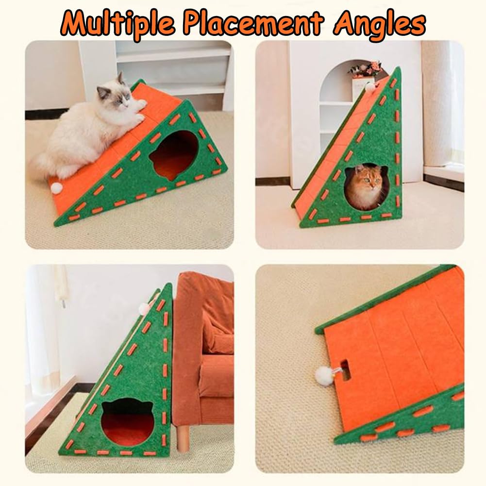 Cat Scratching Felt Calypso Cat Scratcher: Tall Faux Rattan